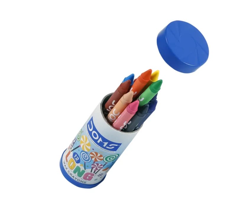 ألوان دومز شمع علبة أسطوانية عدد 12